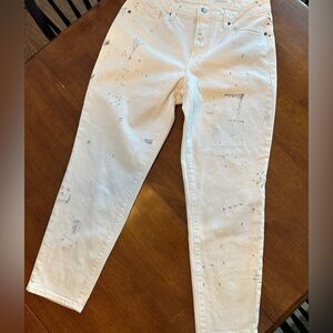 Old Navy White Straight-Leg Pants